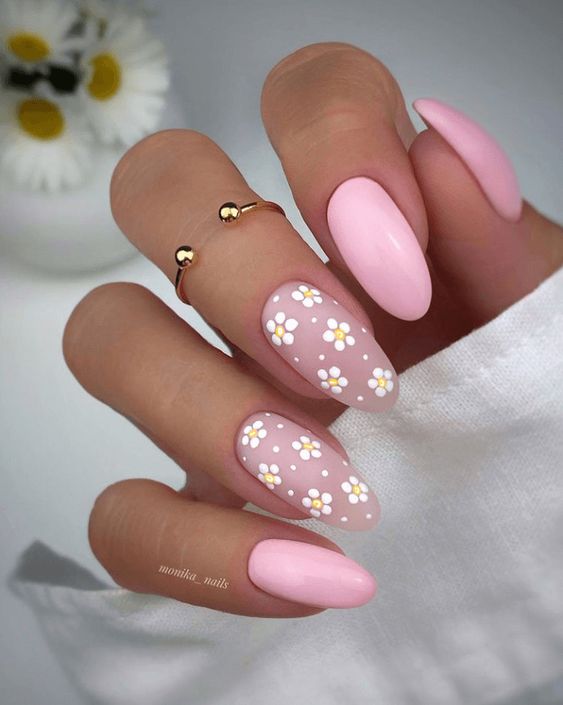 spring floral nails