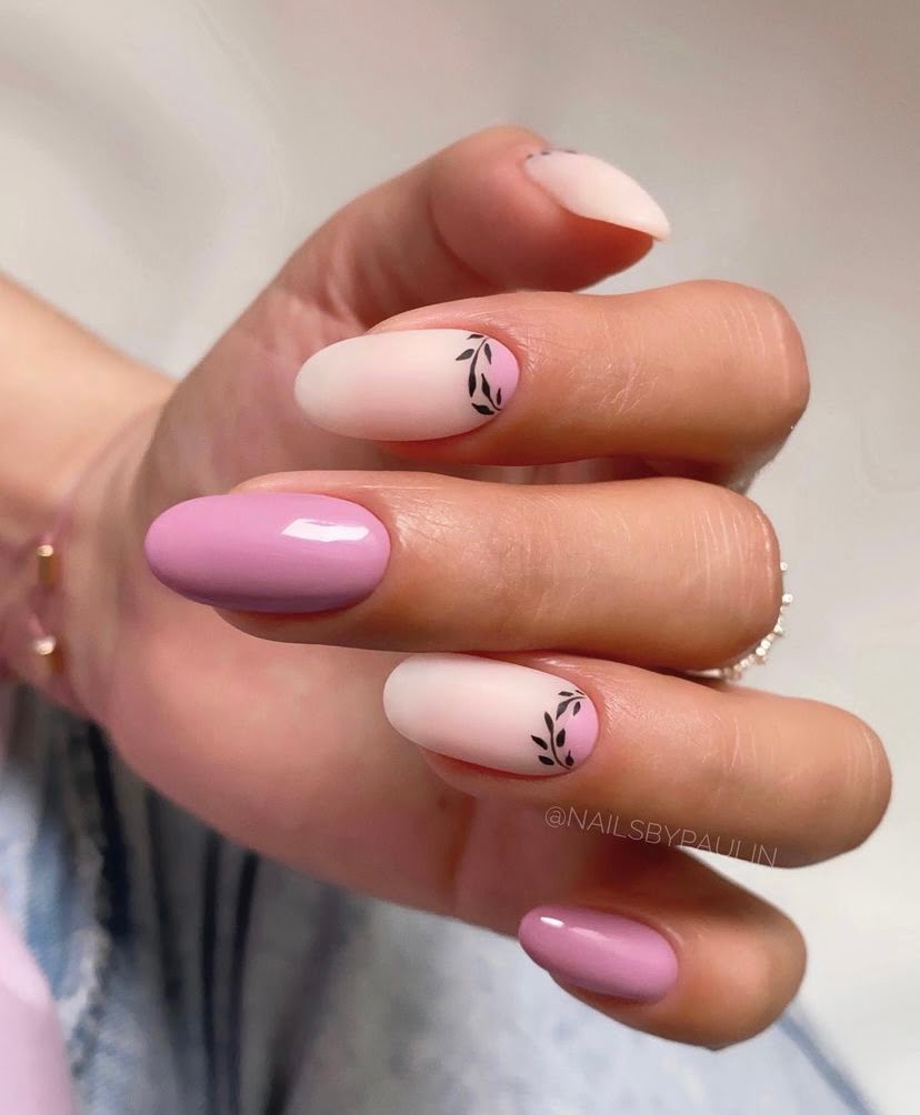 pink spring nail
