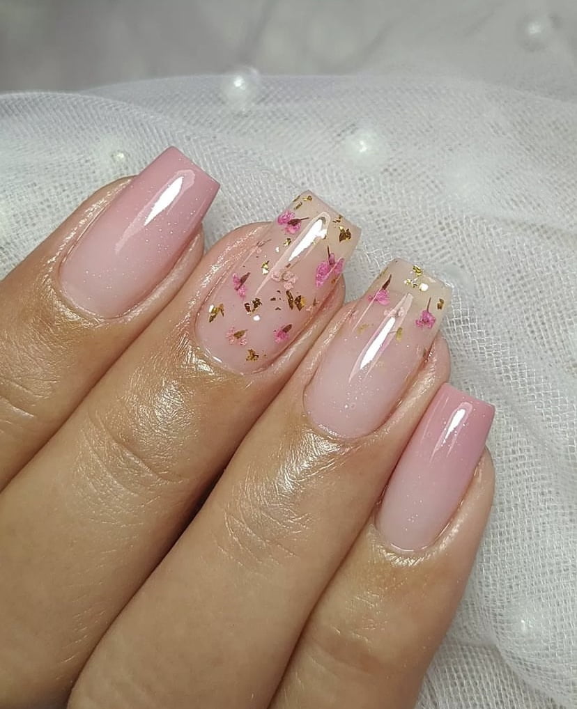 spring pink nails