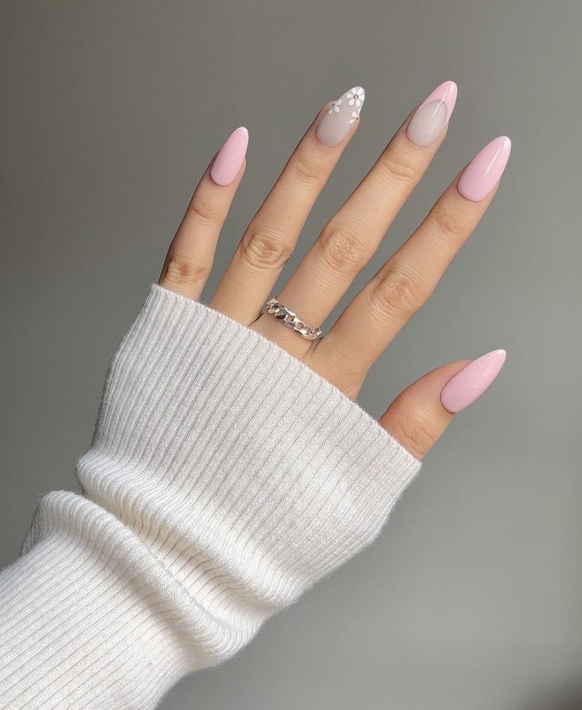 pink spring nail