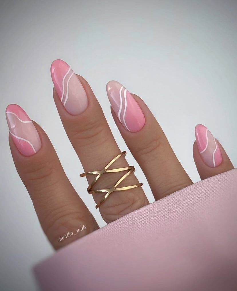 pink spring nail