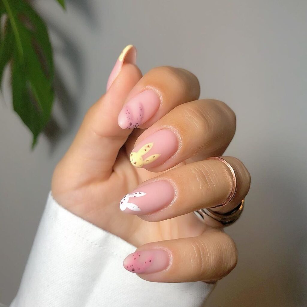 bunny easter nails