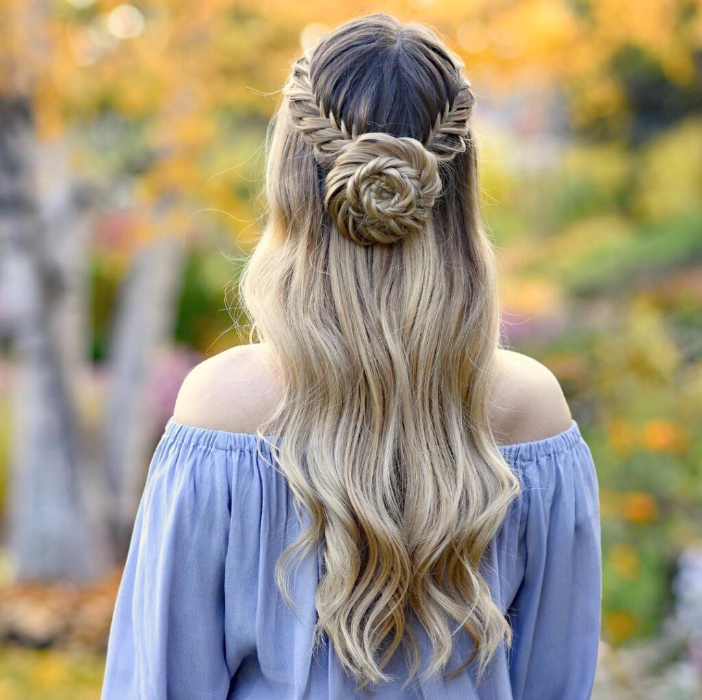 half up half down Prom Hairstyles