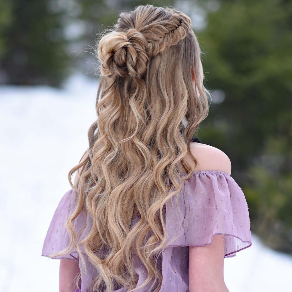 half up half down Prom Hairstyles