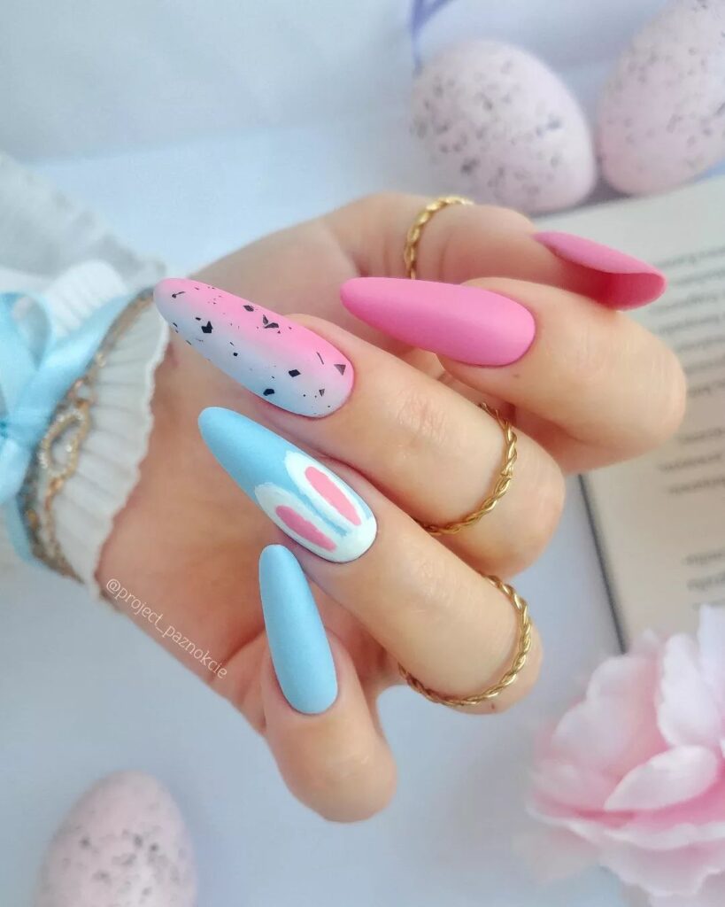 bunny easter nails