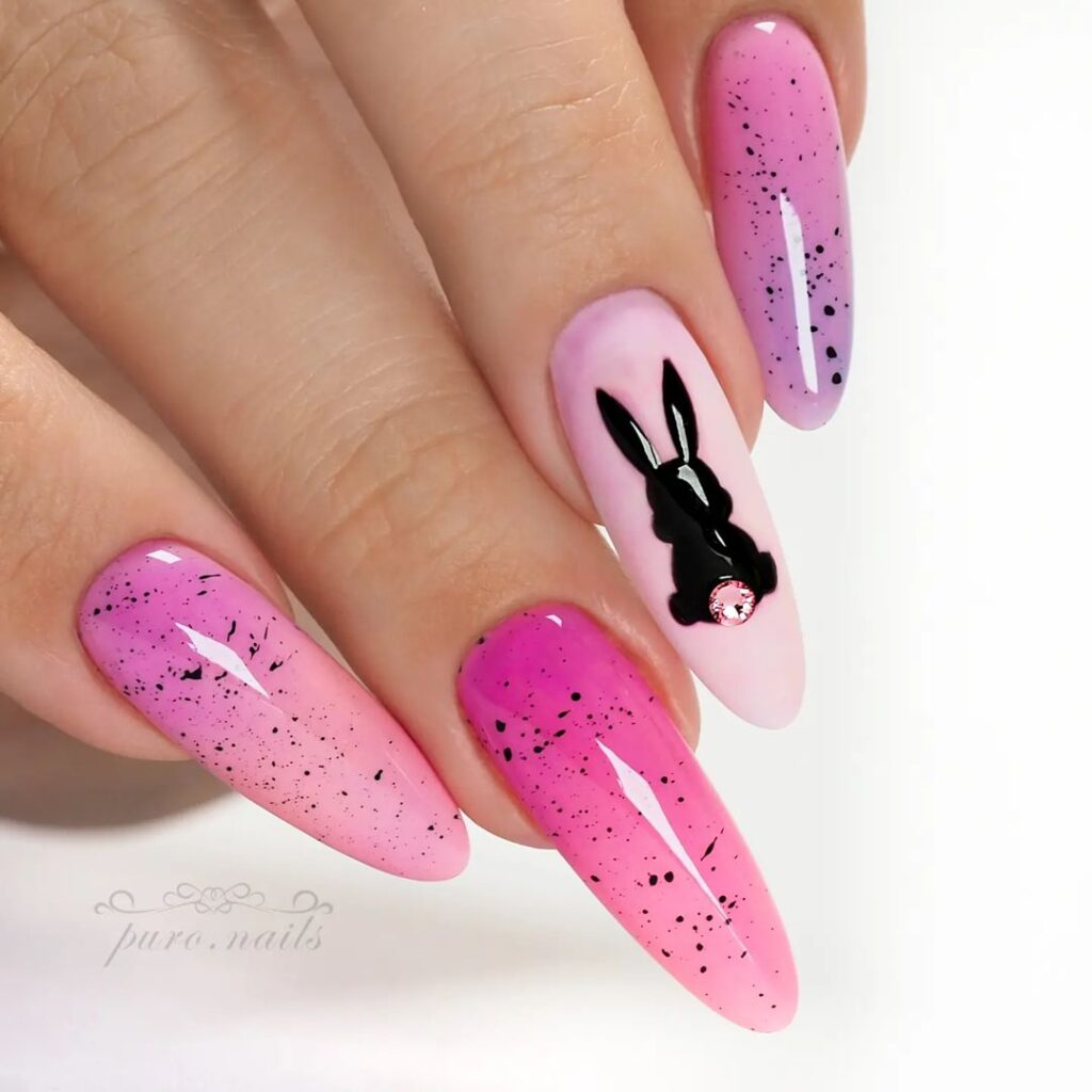 bunny easter nails
