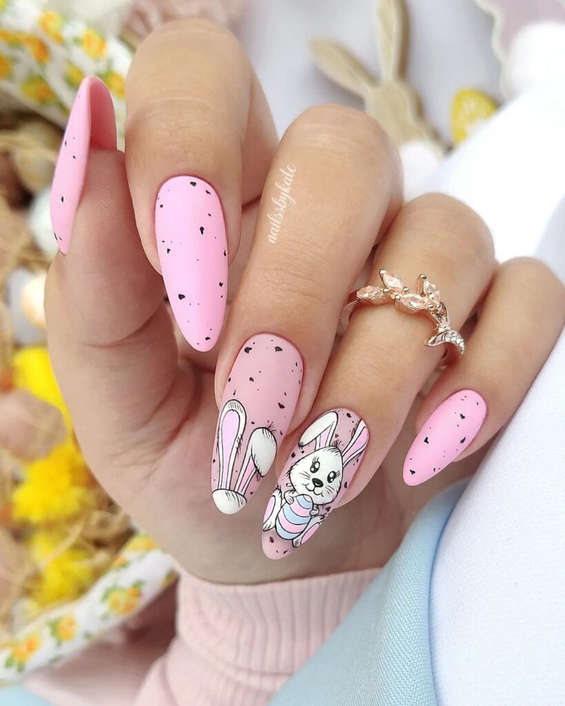 bunny easter nails