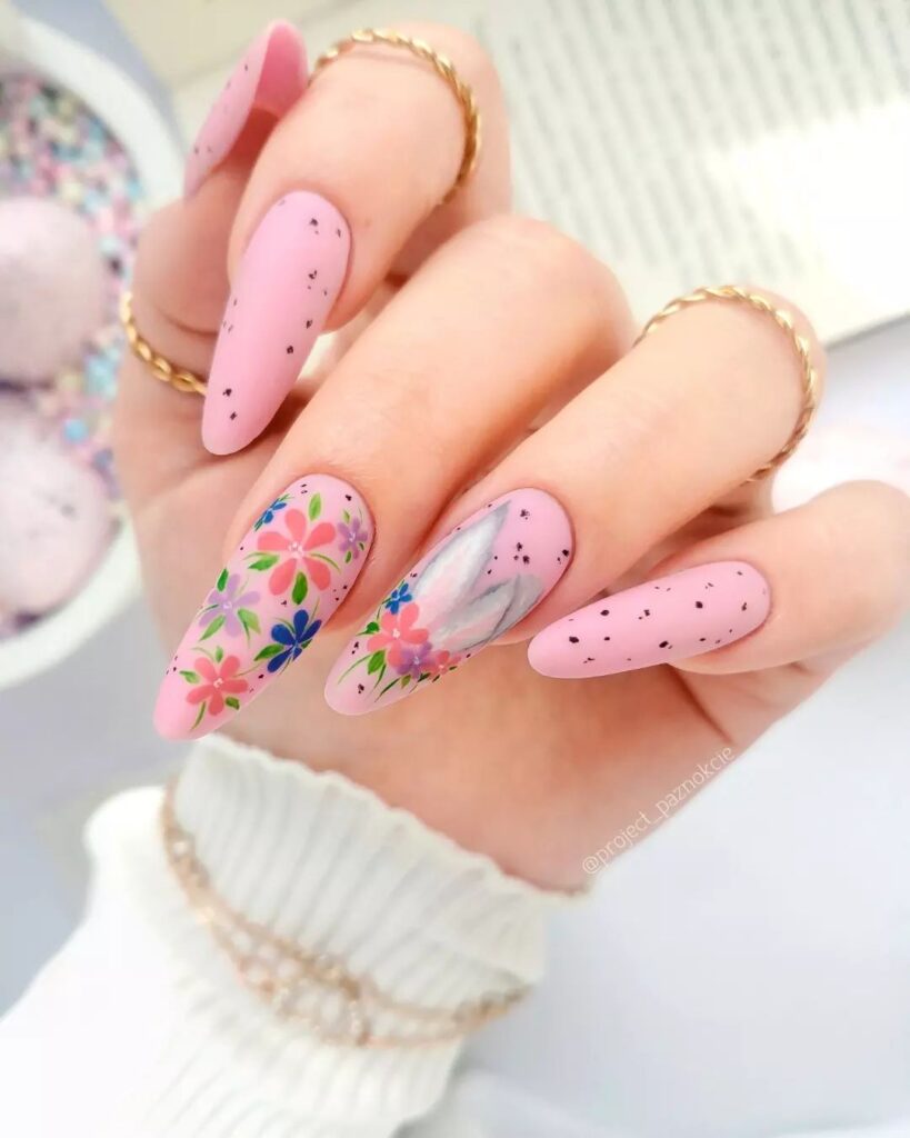 bunny easter nails