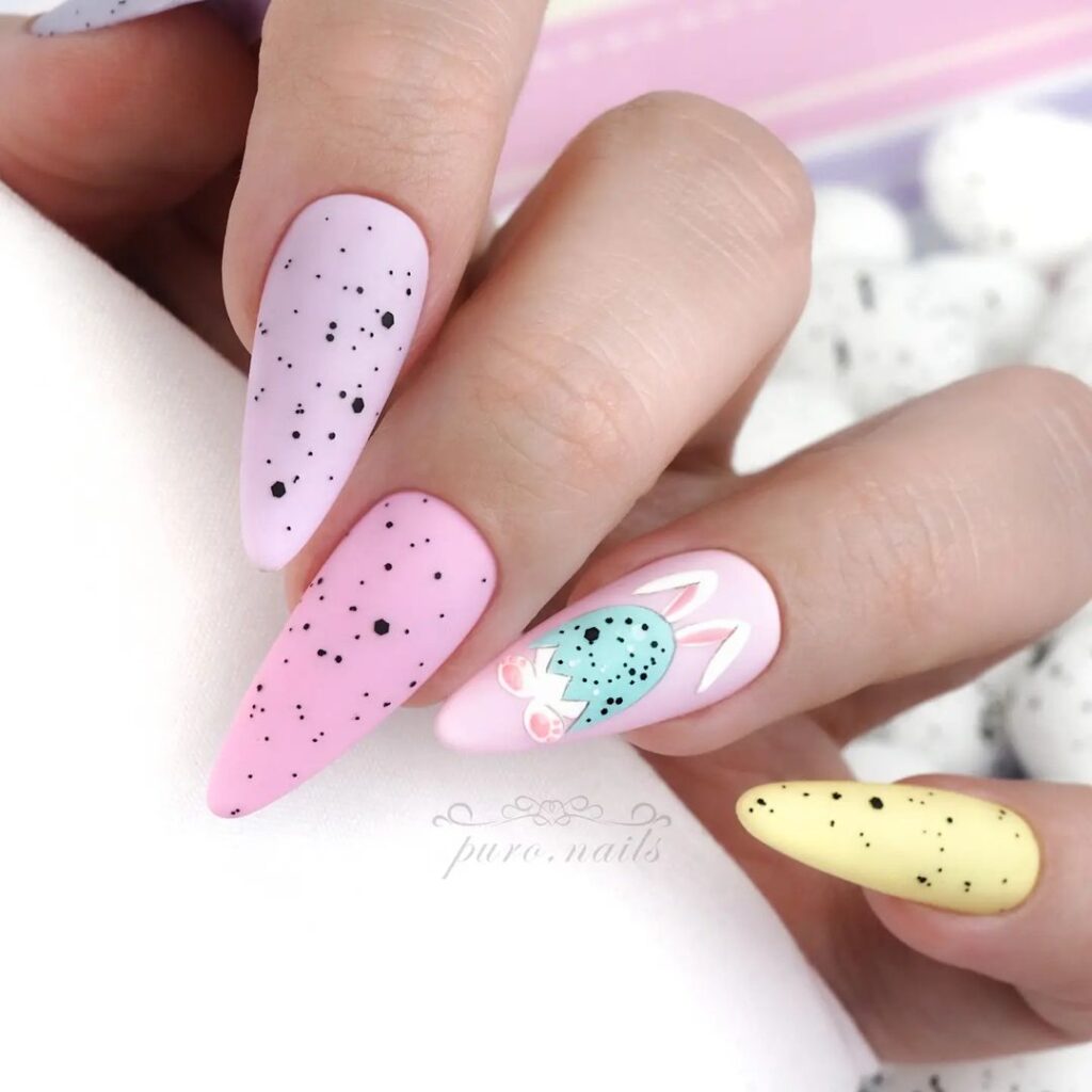 bunny easter nails