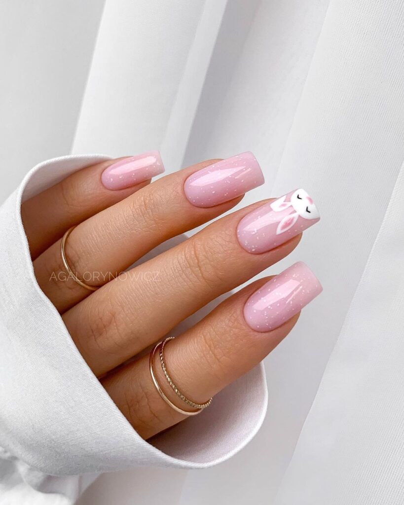 bunny easter nails