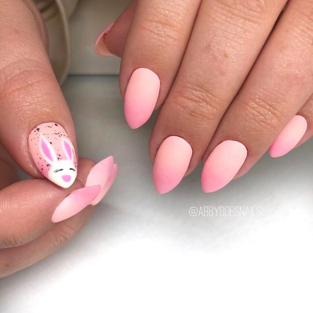 bunny easter nails