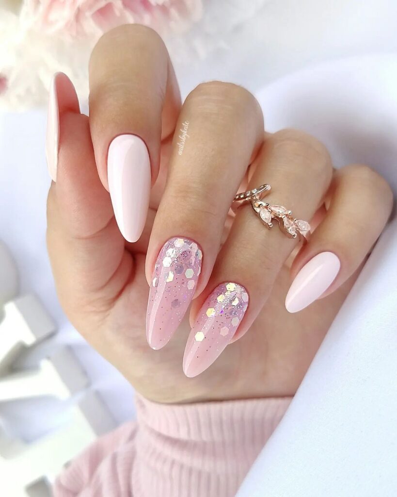 Easter Glitter Nails