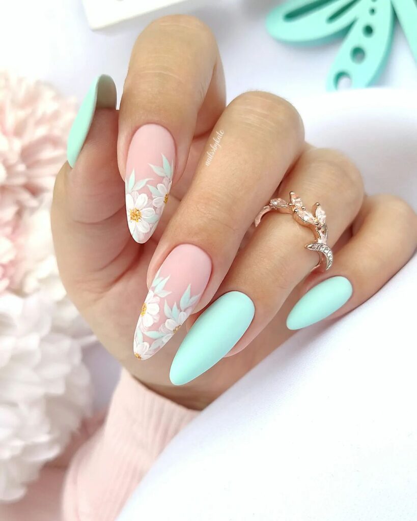 Floral Easter Nails