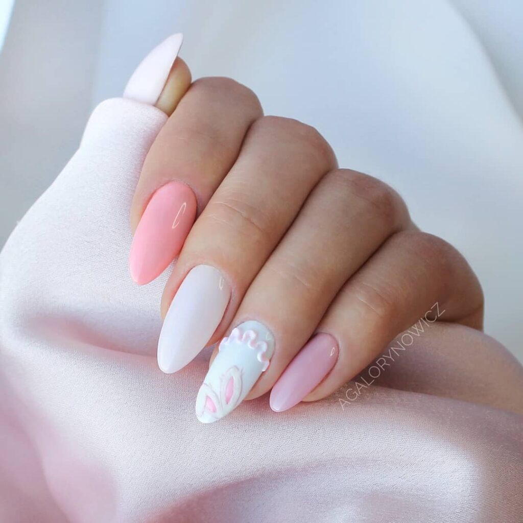 bunny easter nails