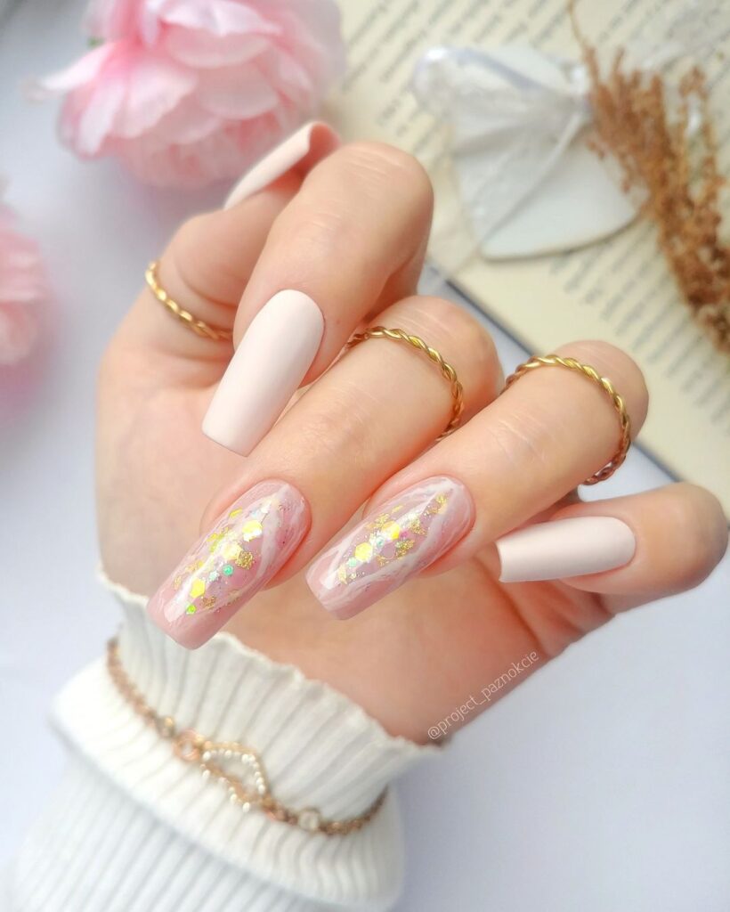 Easter Glitter Nails