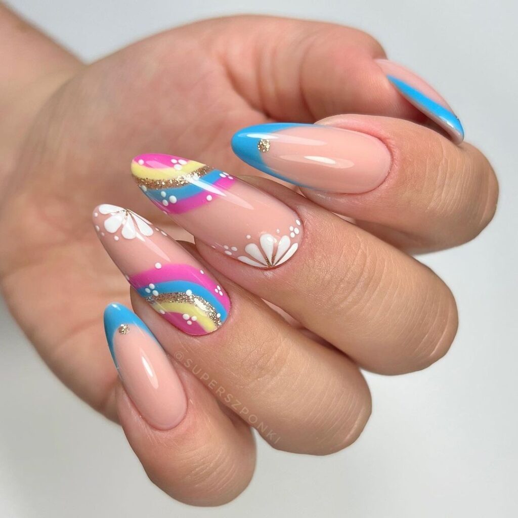 Floral Easter Nails