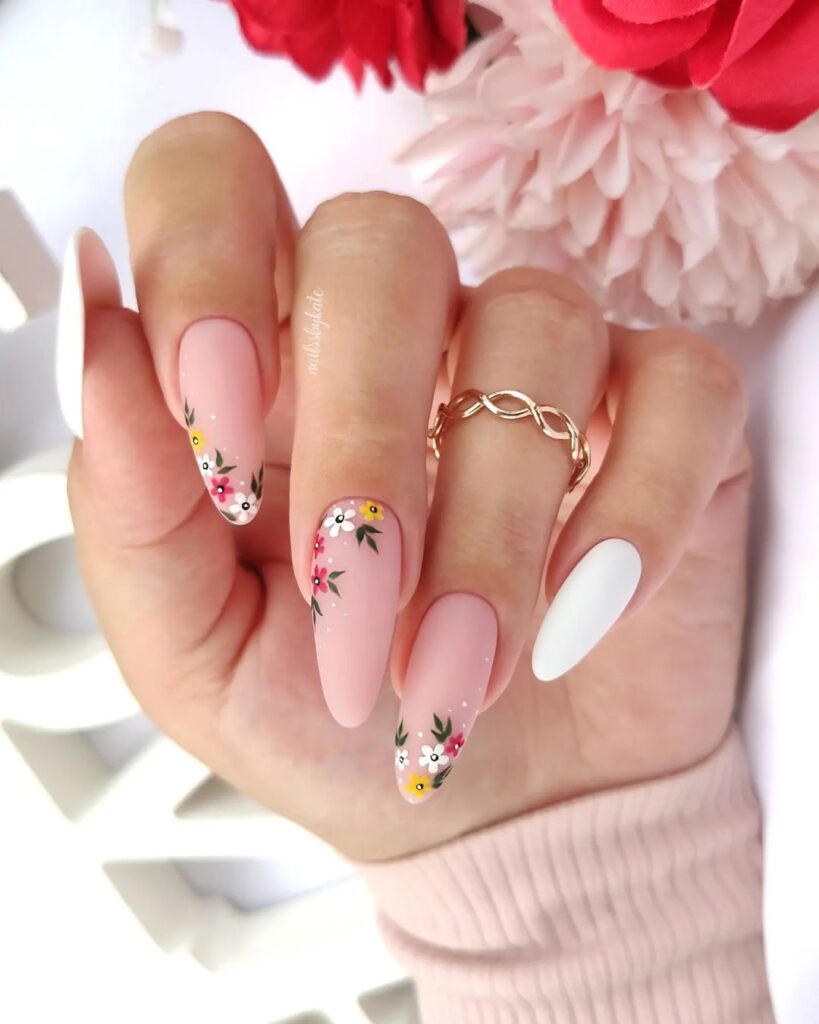 Floral Easter Nails