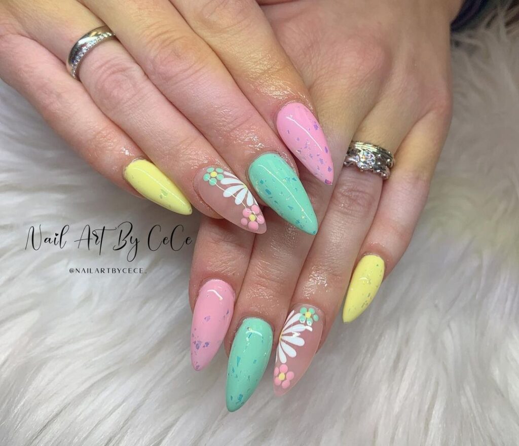 Floral Easter Nails