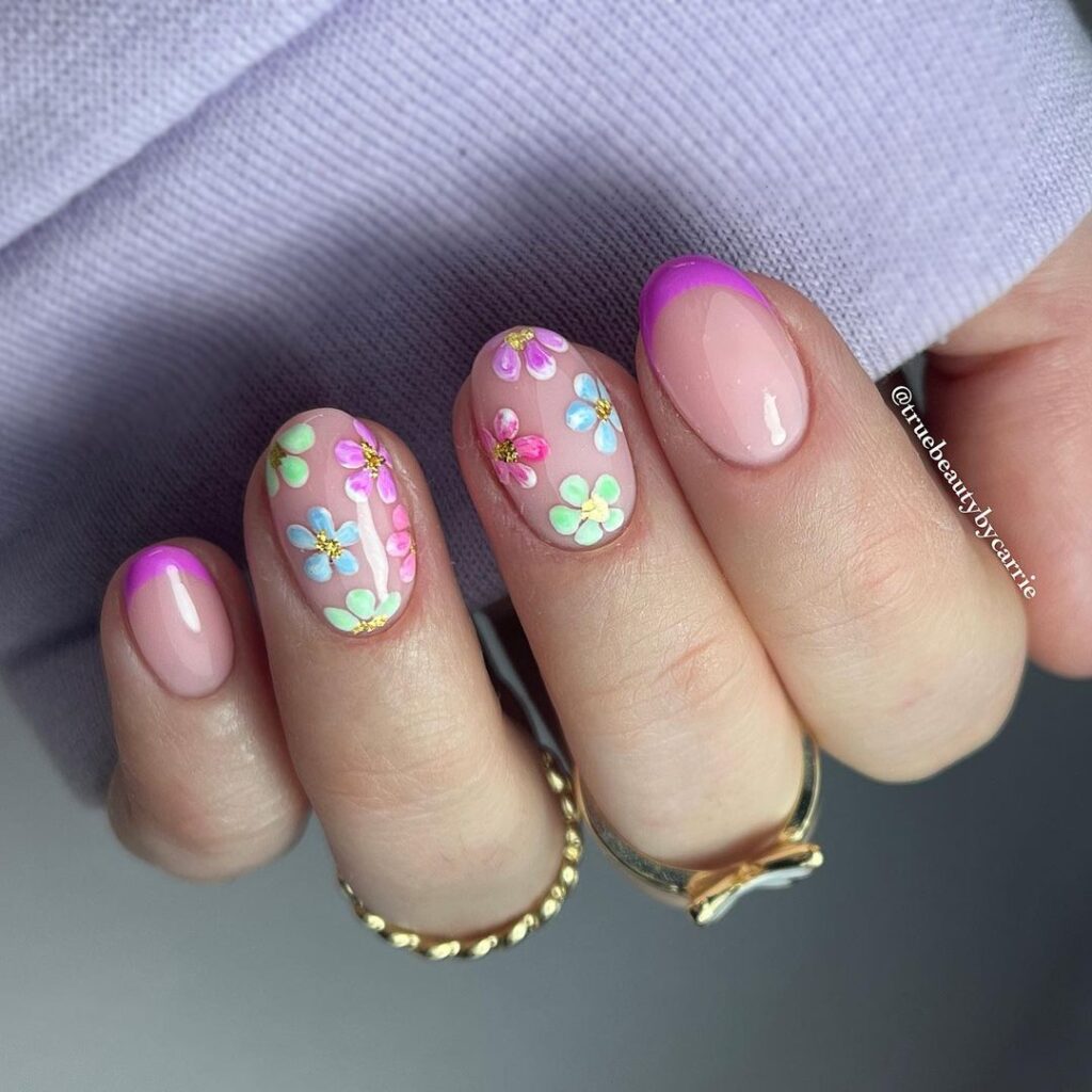 Floral Easter Nails
