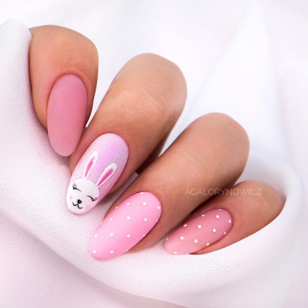 bunny easter nails