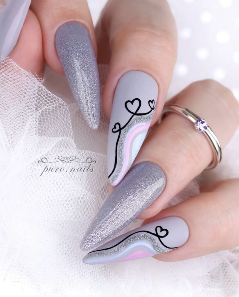 valentines day nails