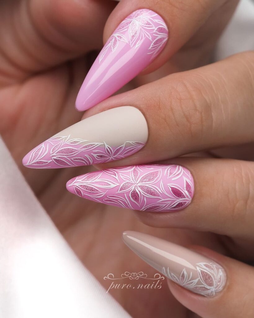 Floral Easter Nails