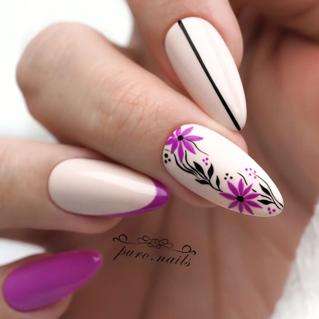 Floral Easter Nails