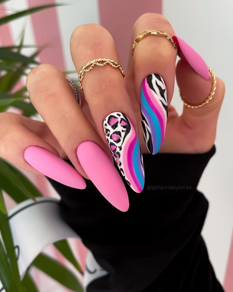 Hot Pink nails