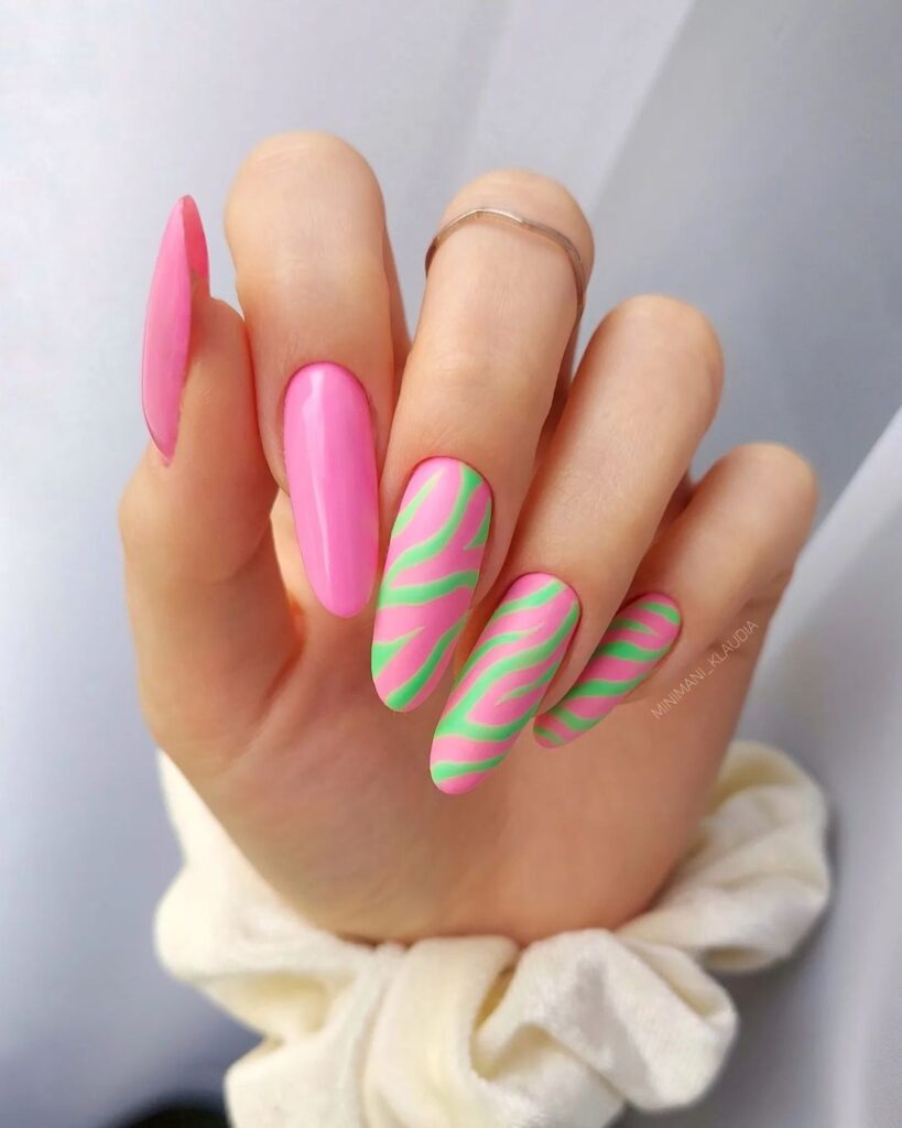 summer Pink nails