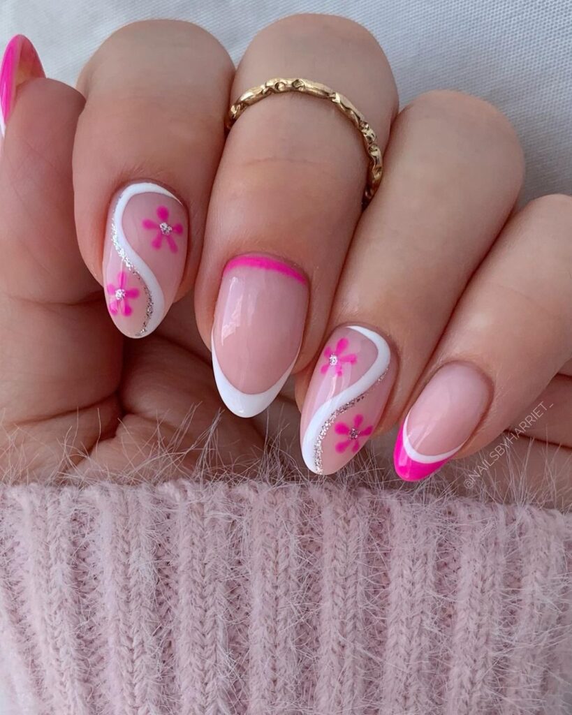 summer Pink nails