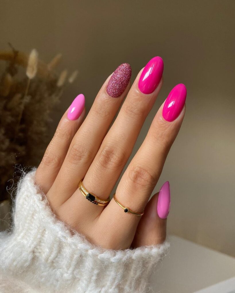 Hot Pink nails