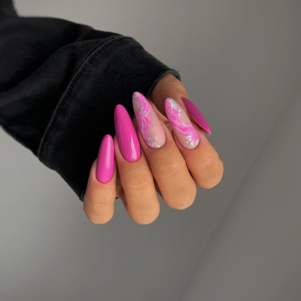 summer Pink nails