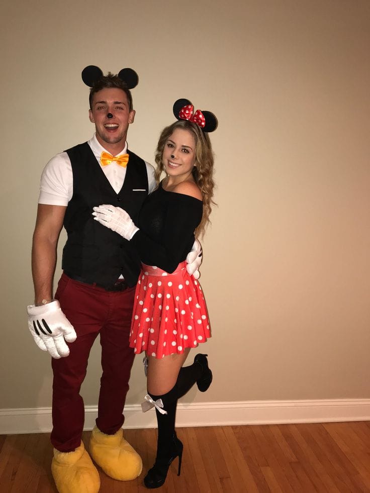Minnie and Mickey Mouse