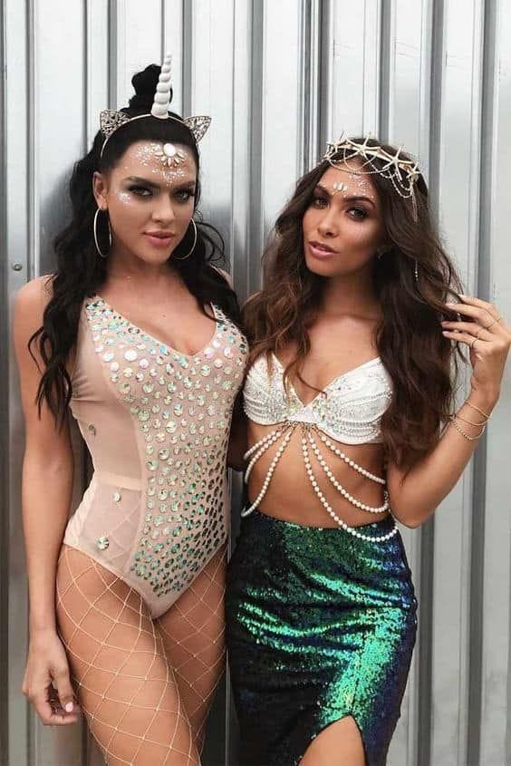 Sexy Duo Mermaids Halloween Costumes