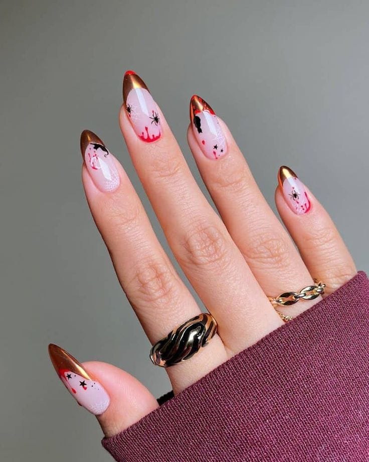 Kitty Halloween Nails