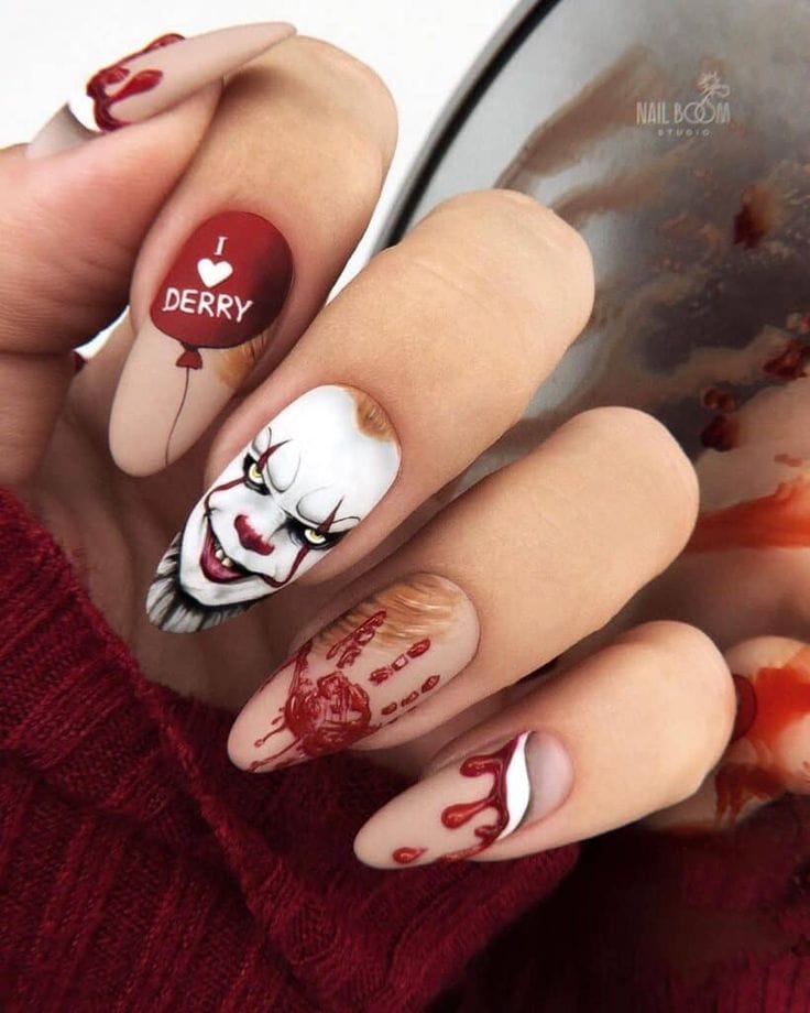 I Love Derry Halloween Nails