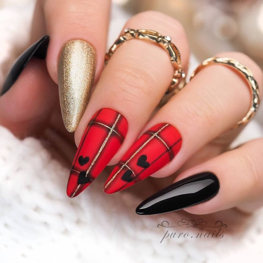 Buffalo Plaid Nails
