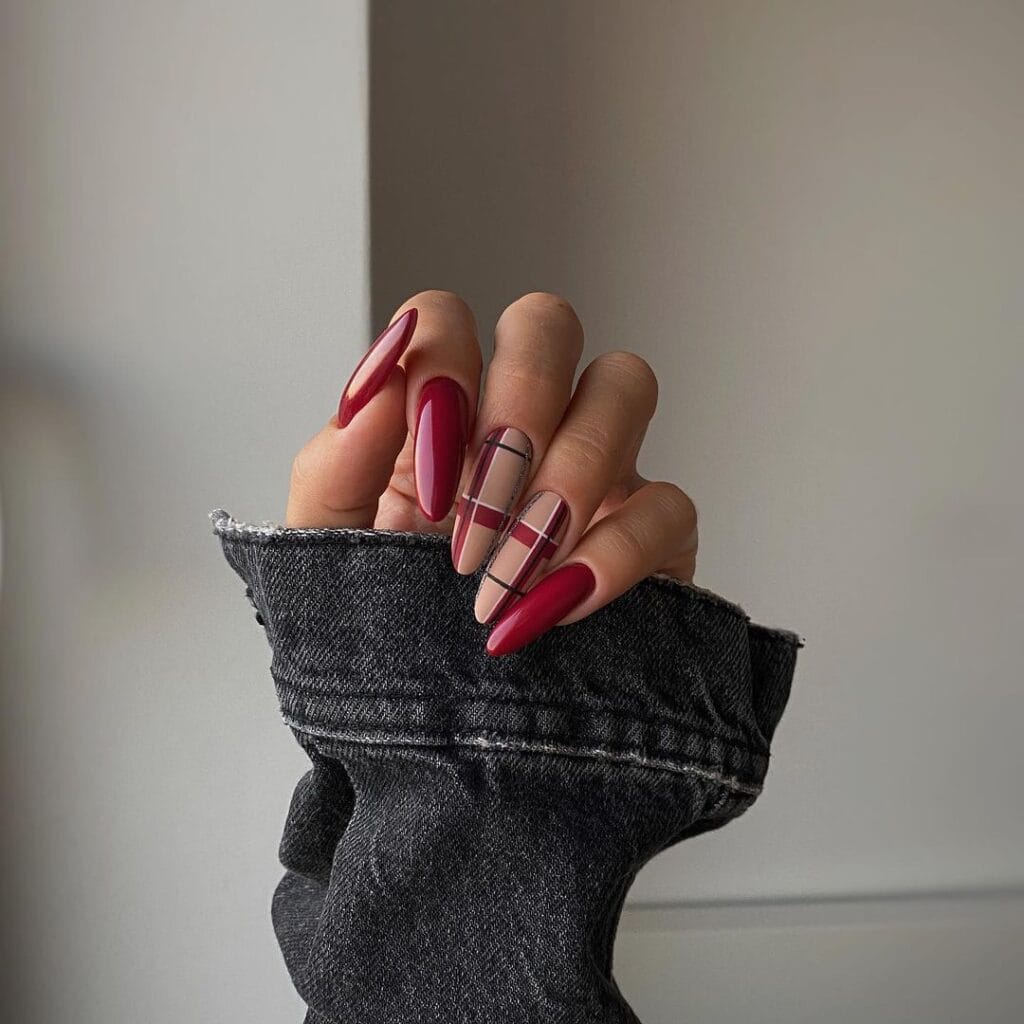 Buffalo Plaid Nails