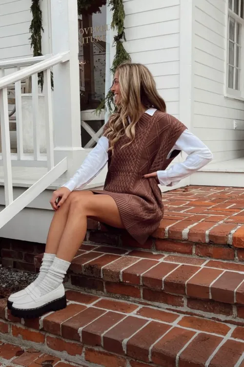 princess polly baby blue dress Grey Sweater Dress with Shoes Outfits (94 ideas & outfits) main image 1