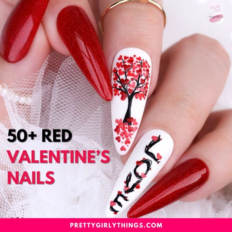 Red Valentine’s Day Nails