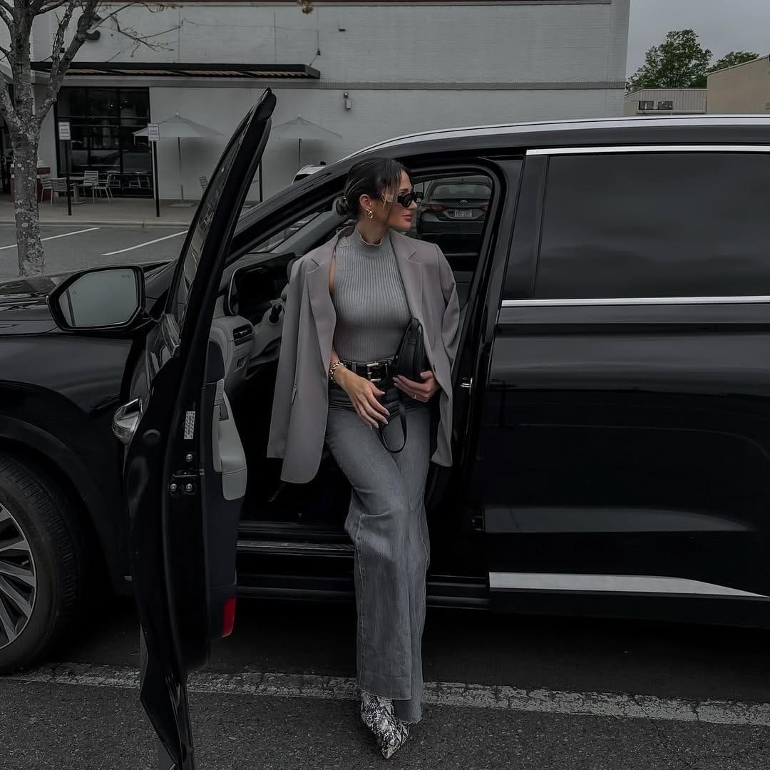 NYC Spring Outfits Monochromatic Grey Suiting