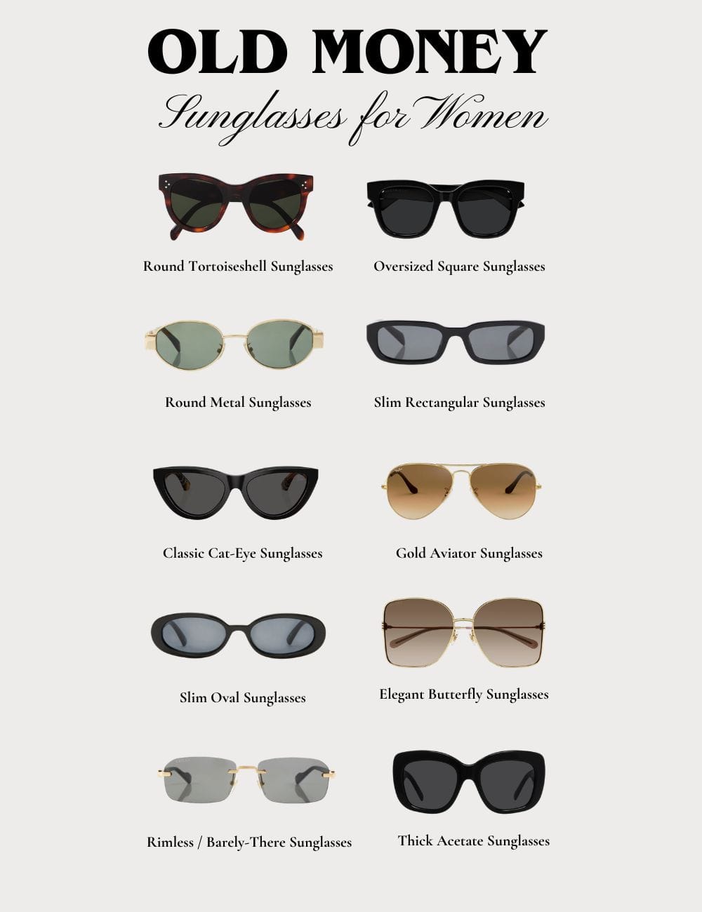 Old Money Sunglasses for Women